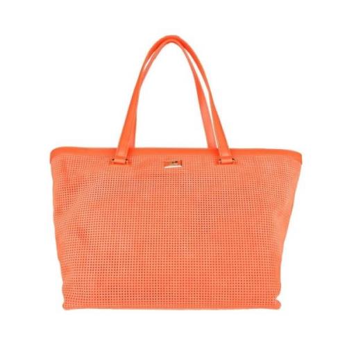 Oranje Geperforeerde Handtas met Ritssluiting Cavalli Class , Orange ,...