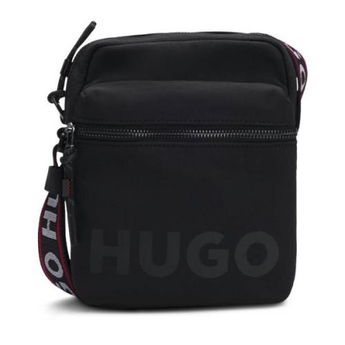 Moderne Reporter Tas met Logoriem Hugo Boss , Black , Heren