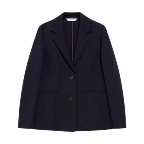 Jersey Blazer met Deconstructed Silhouette Max Mara , Blue , Dames