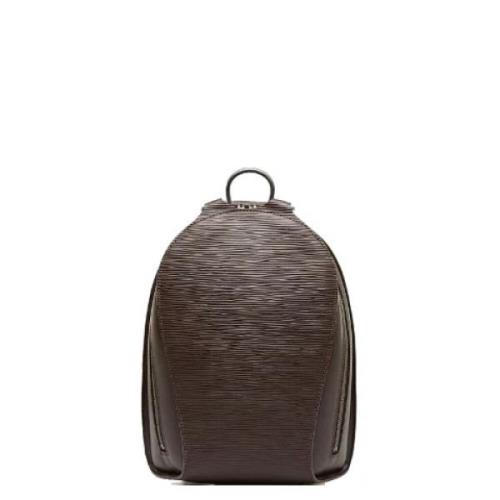 Pre-owned Leather backpacks Louis Vuitton Vintage , Brown , Dames