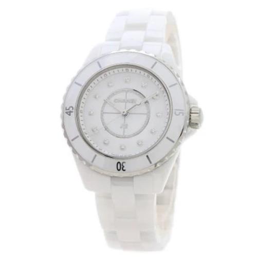 Pre-owned Glass watches Chanel Vintage , White , Dames