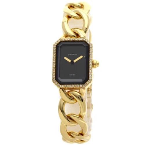 Pre-owned Yellow Gold watches Chanel Vintage , Black , Dames