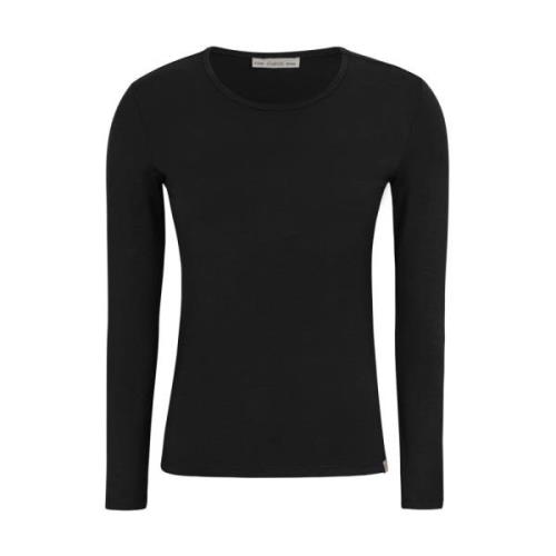 Zachte Slim O-Neck T-Shirt Esmé Studios , Black , Dames