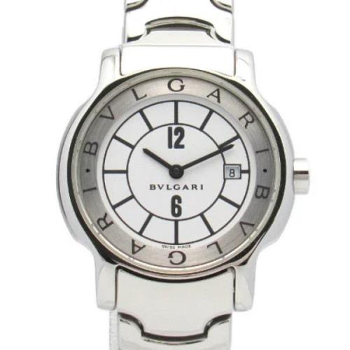 Pre-owned Stainless Steel watches Bvlgari Vintage , White , Dames