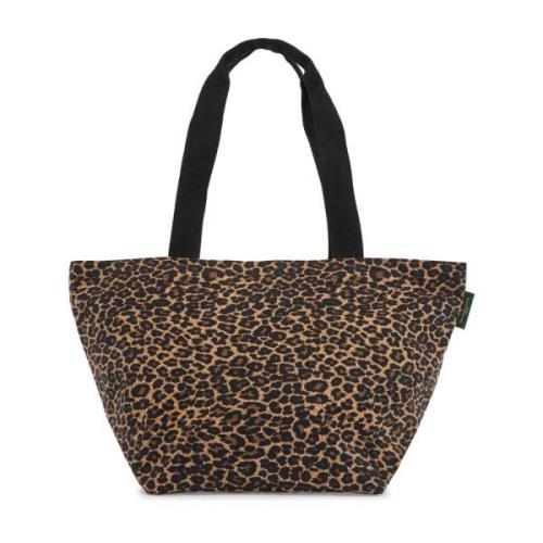 Dierenprint Tote Tas met Dubbele Rits Hervé Chapelier , Brown , Dames