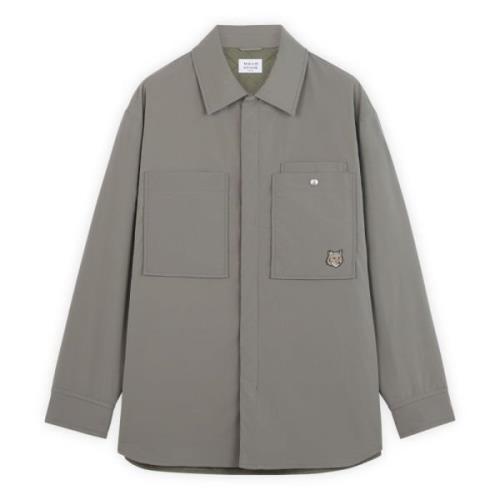 Gewatteerd Overshirt Maison Kitsuné , Gray , Heren