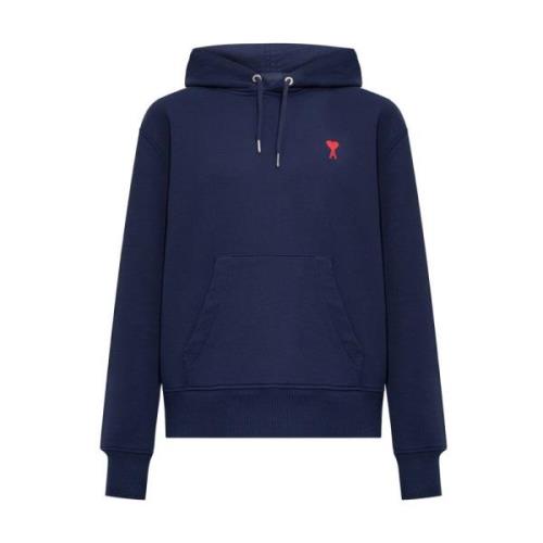 Hoodie met logo Ami Paris , Blue , Dames