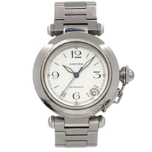 Pre-owned Stainless Steel watches Cartier Vintage , White , Heren