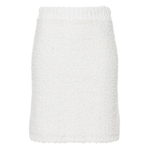 Witte Gebreide Textuur Casual Rok Joseph , White , Dames