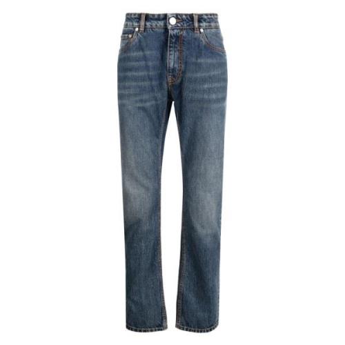 Blauwe Elegant Straight Jeans Etro , Blue , Heren