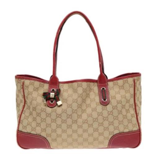 Pre-owned Canvas gucci-bags Gucci Vintage , Beige , Dames