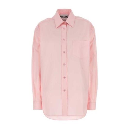 Roze Poplin Overhemd voor Vrouwen Moschino , Pink , Dames