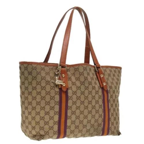 Pre-owned Canvas gucci-bags Gucci Vintage , Beige , Dames