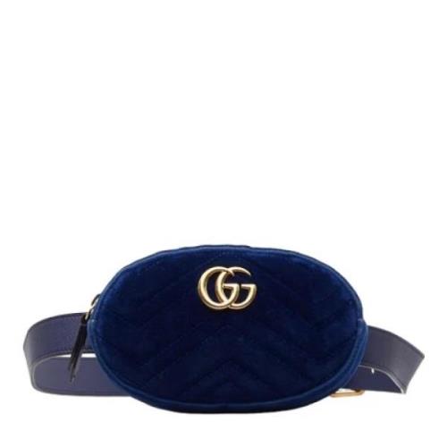 Pre-owned Canvas clutches Gucci Vintage , Blue , Dames