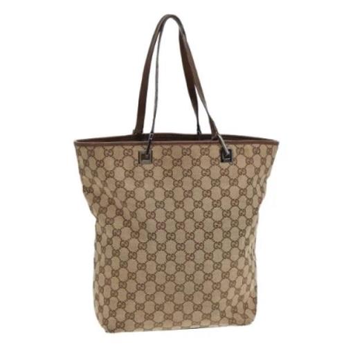 Pre-owned Canvas gucci-bags Gucci Vintage , Beige , Dames