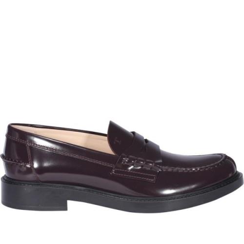 Plat Schoenen Bordeaux Slipper Tod's , Red , Dames