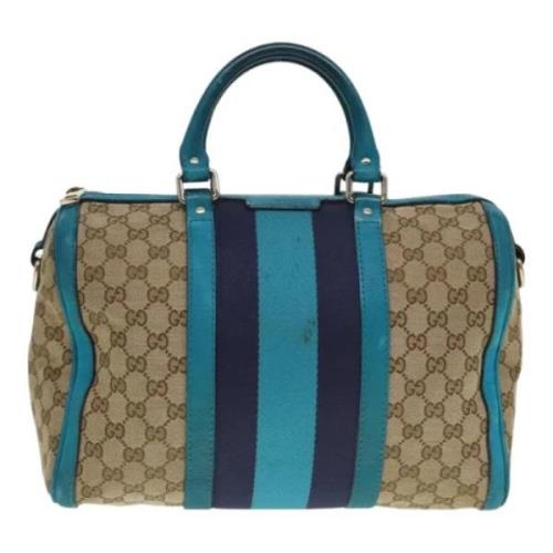 Pre-owned Canvas travel-bags Gucci Vintage , Beige , Dames