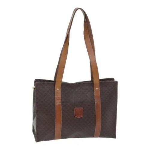 Pre-owned Canvas handbags Celine Vintage , Brown , Dames