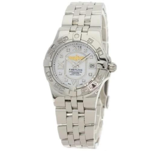 Pre-owned Glass watches Breitling Pre-owned , White , Dames