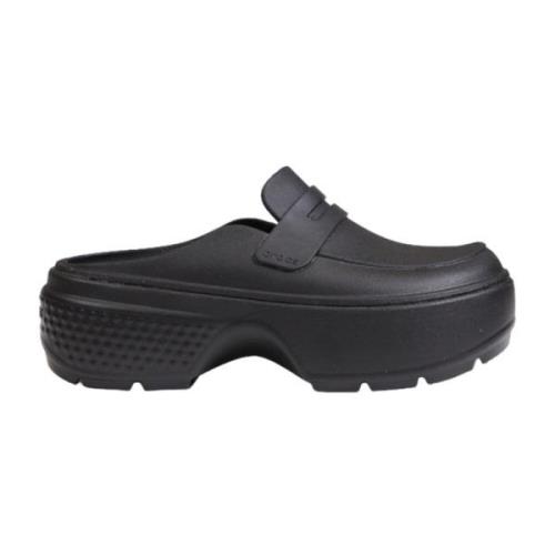 Stijlvolle Loafer Schoenen voor Vrouwen Crocs , Black , Dames