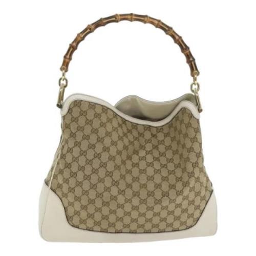 Pre-owned Canvas gucci-bags Gucci Vintage , Beige , Dames