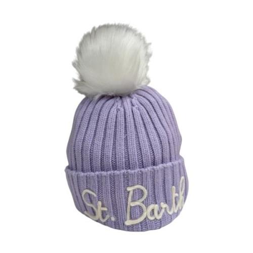 Winter Geribbelde Roze Dameshoed Saint Barth , Purple , Unisex