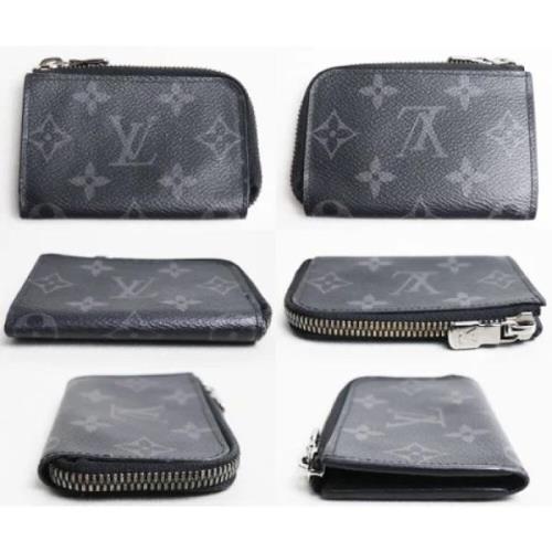 Pre-owned Canvas wallets Louis Vuitton Vintage , Black , Dames