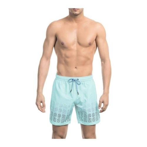 Gradient Print Strand Shorts Bikkembergs , Blue , Heren