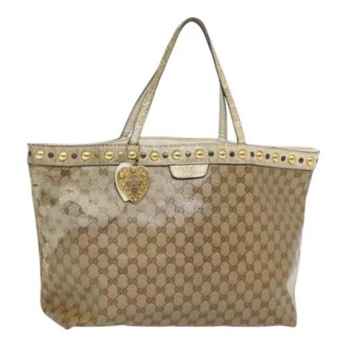 Pre-owned Canvas gucci-bags Gucci Vintage , Beige , Dames