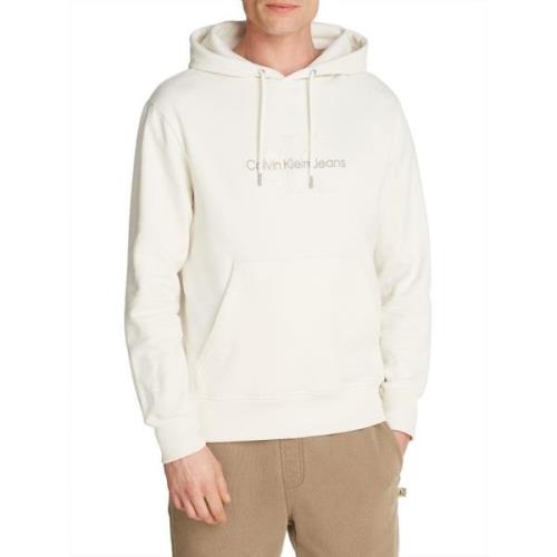 Chenille Hoodie Sweater Ivoor Calvin Klein , Beige , Heren