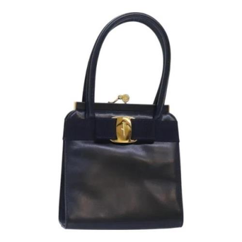 Pre-owned Leather handbags Salvatore Ferragamo Pre-owned , Blue , Dame...