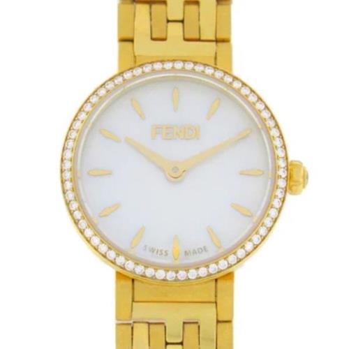 Pre-owned Metal watches Fendi Vintage , White , Dames