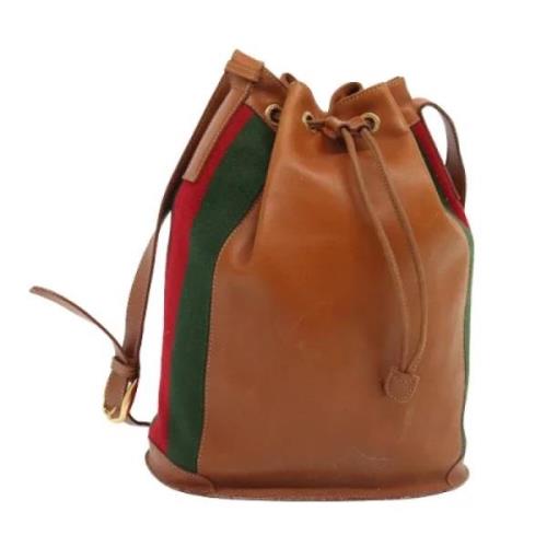 Pre-owned Leather gucci-bags Gucci Vintage , Brown , Dames