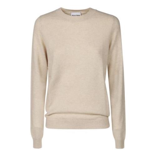 Cashmere crewneck sweater met geribbelde afwerking Kujten , Beige , Da...