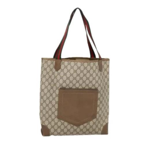 Pre-owned Leather gucci-bags Gucci Vintage , Beige , Dames