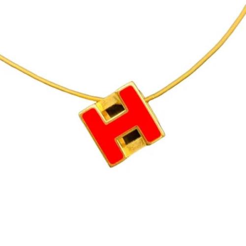 Pre-owned Metal necklaces Hermès Vintage , Red , Dames