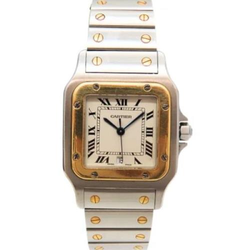 Pre-owned Metal watches Cartier Vintage , White , Heren