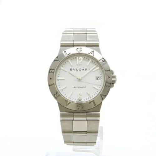 Pre-owned Metal watches Bvlgari Vintage , White , Heren