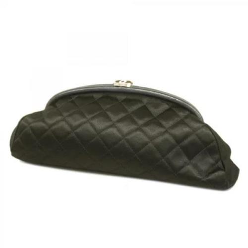 Pre-owned Satin chanel-bags Chanel Vintage , Black , Dames