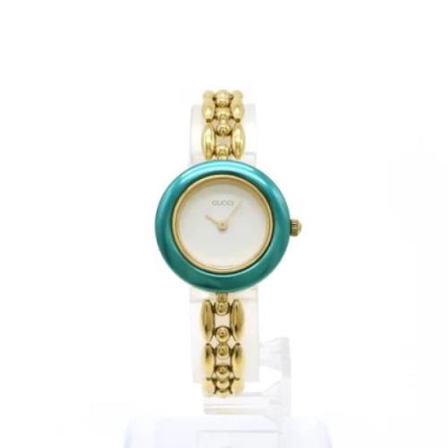 Pre-owned Metal watches Gucci Vintage , White , Dames