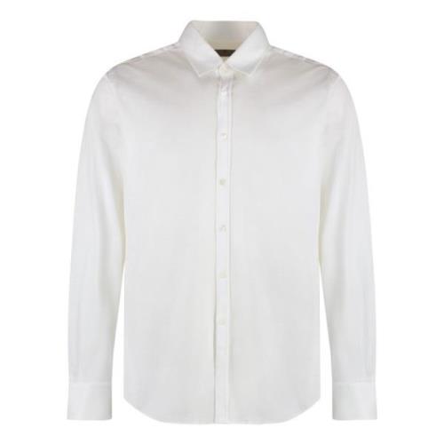 Katoenen Shirt Ronde Zoom Canali , White , Heren