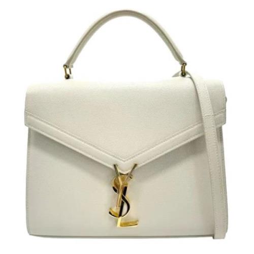 Pre-owned Leather handbags Saint Laurent Vintage , White , Dames