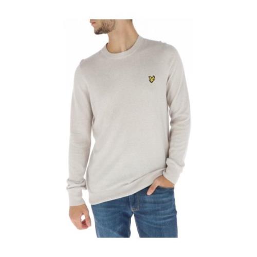 Beige Gebreide Trui Herfst/Winter Mannen Lyle & Scott , Beige , Heren