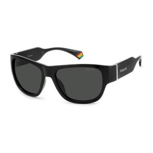 Zwarte Resin Zonnebril met UV-bescherming Polaroid , Black , Unisex