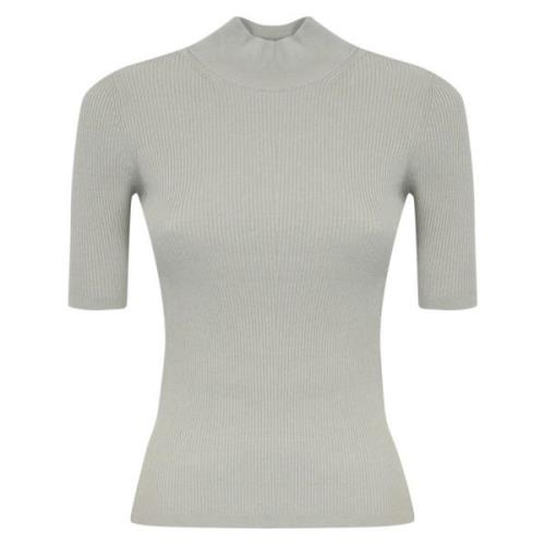 Geribbelde trui met Lurex-details Max Mara , Gray , Dames