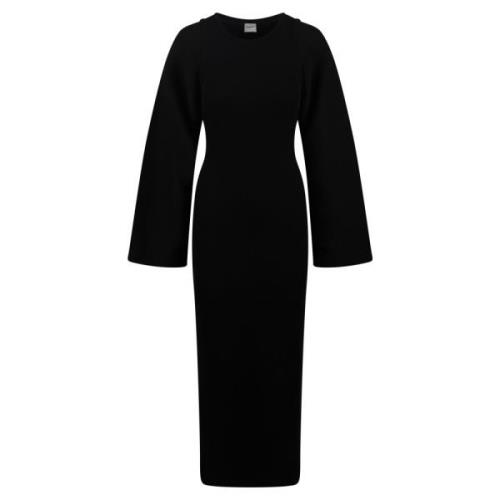 Midi jurk met geplooide mouwen Nanushka , Black , Dames