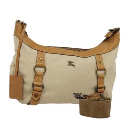 Pre-owned Canvas shoulder-bags Burberry Vintage , Beige , Dames