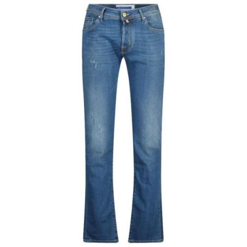 Slim Fit Blauwe Denim Jeans Jacob Cohën , Blue , Heren