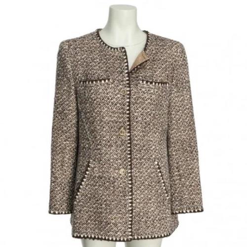 Pre-owned Silk outerwear Chanel Vintage , Brown , Dames