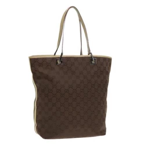 Pre-owned Canvas totes Gucci Vintage , Brown , Dames